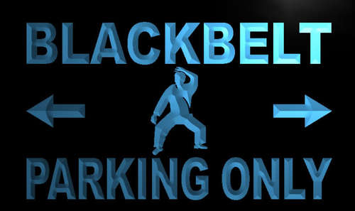 Blackbelt Parking Only Neon Light Sign
